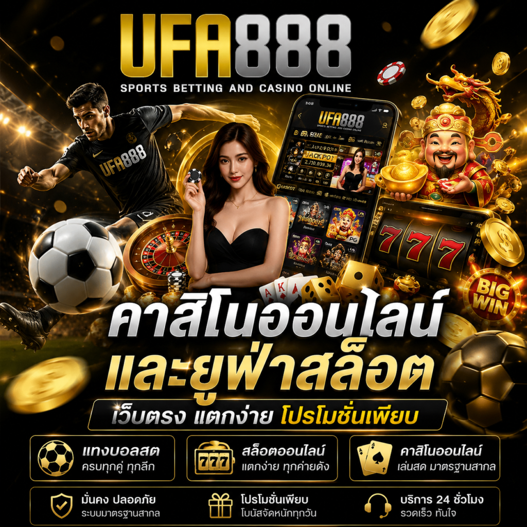 คาสิโนออนไลน์และยูฟ่าสล็อต เว็บตรง แตกง่าย โปรโมชั่นเพียบ